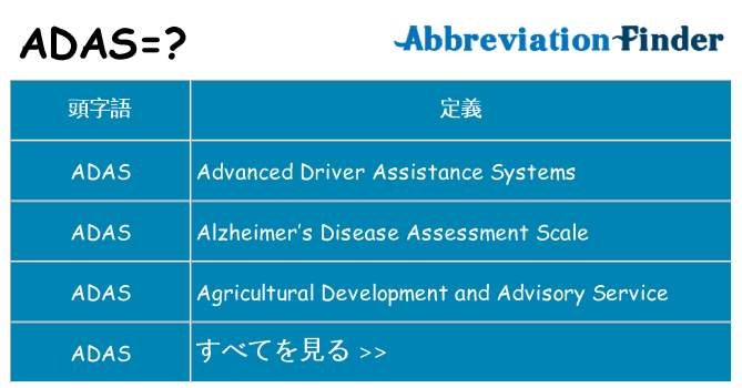 adas は何の略します。