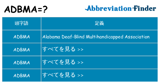 adbma は何の略します。