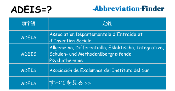 adeis は何の略します。
