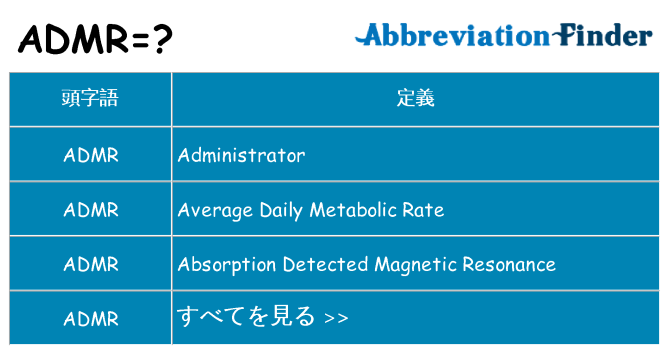 admr は何の略します。