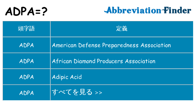 adpa は何の略します。