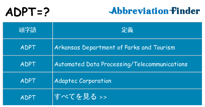adpt は何の略します。