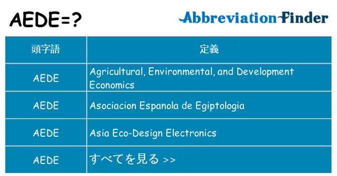 aede は何の略します。