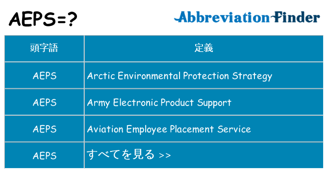 aeps は何の略します。