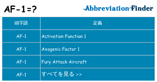 af-1 は何の略します。
