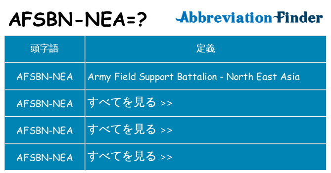 afsbn-nea は何の略します。