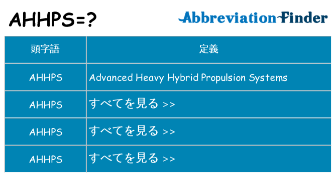 ahhps は何の略します。