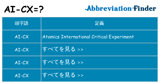 ai-cx は何の略します。