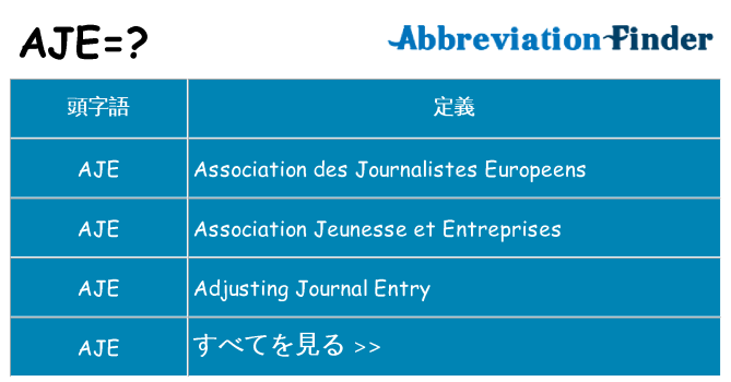 aje は何の略します。