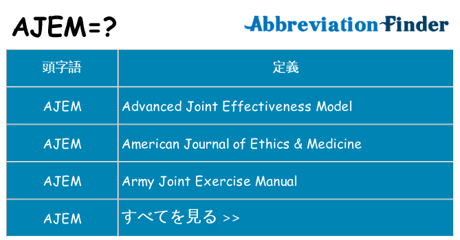 ajem は何の略します。