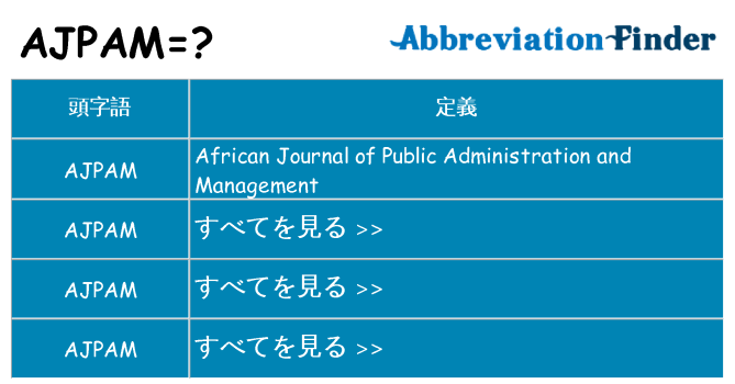 ajpam は何の略します。