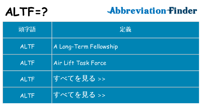 altf は何の略します。