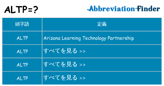 altp は何の略します。