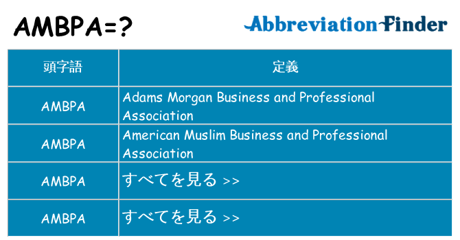ambpa は何の略します。