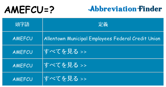 amefcu は何の略します。