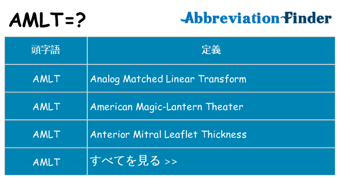 amlt は何の略します。