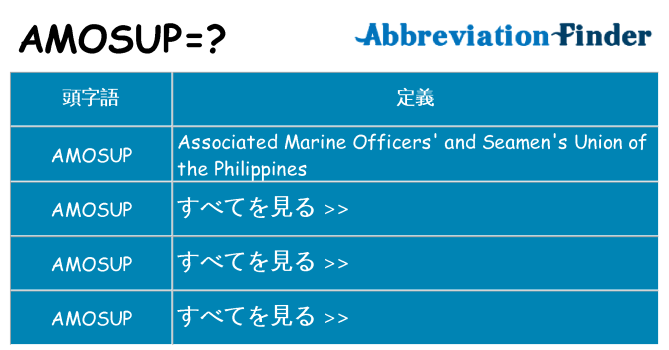 amosup は何の略します。