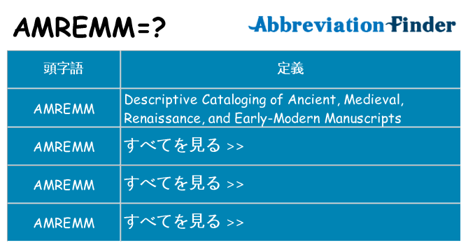 amremm は何の略します。