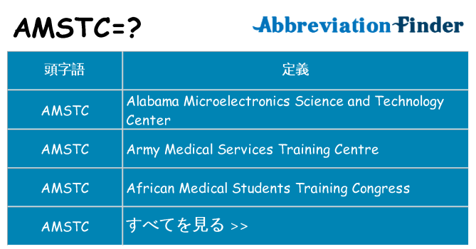 amstc は何の略します。