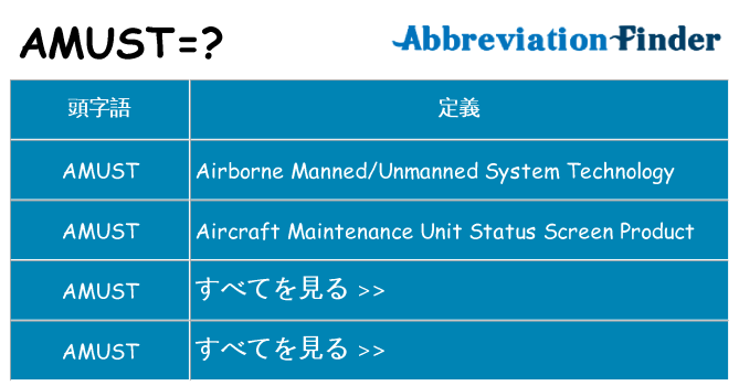 amust は何の略します。