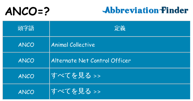 anco は何の略します。