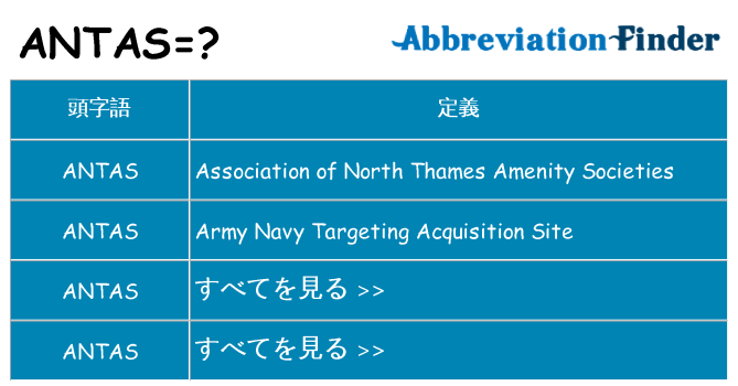 antas は何の略します。