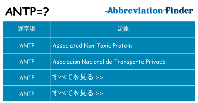 antp は何の略します。