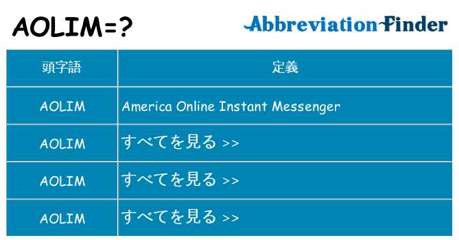 aolim は何の略します。