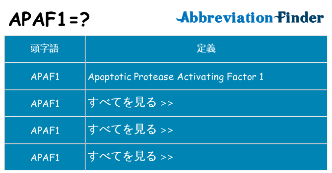 apaf1 は何の略します。