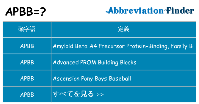 apbb は何の略します。