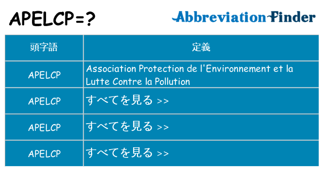 apelcp は何の略します。