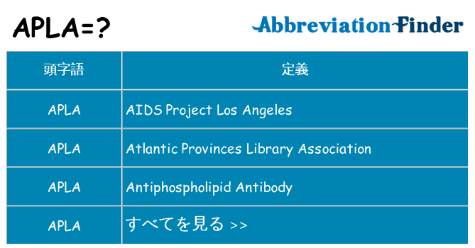apla は何の略します。