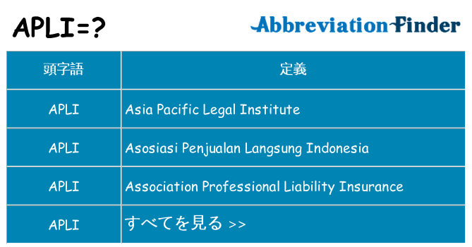 apli は何の略します。