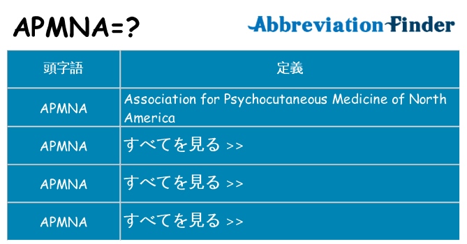apmna は何の略します。
