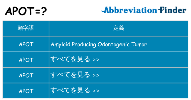 apot は何の略します。