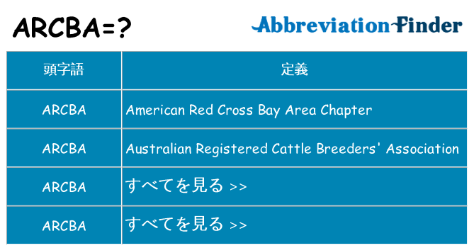 arcba は何の略します。