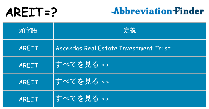 areit は何の略します。