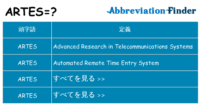 artes は何の略します。