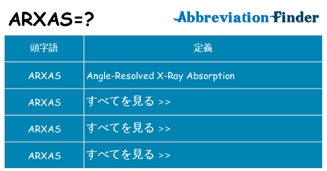 arxas は何の略します。