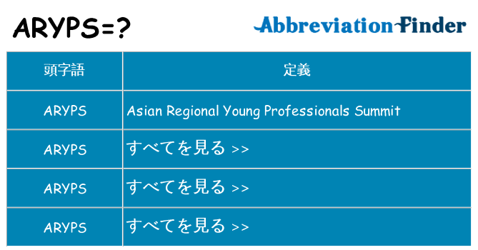 aryps は何の略します。
