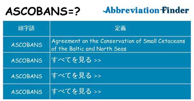 ascobans は何の略します。