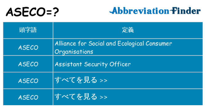 aseco は何の略します。