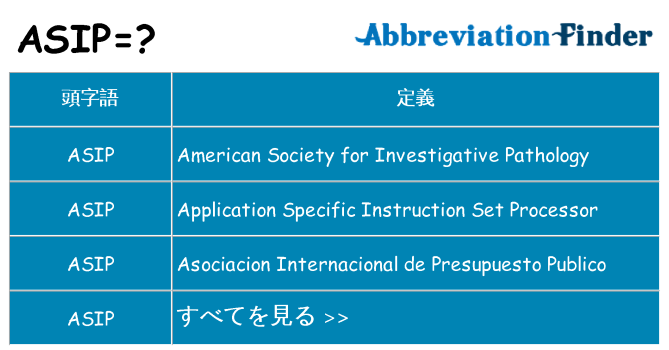 asip は何の略します。