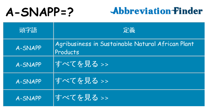 a-snapp は何の略します。