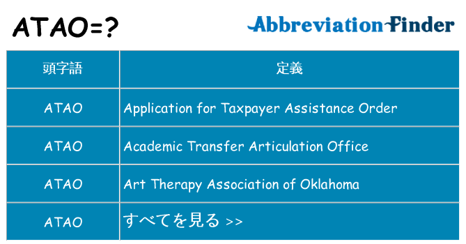 atao は何の略します。