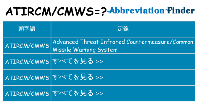 atircmcmws は何の略します。