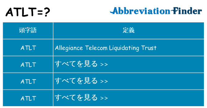atlt は何の略します。