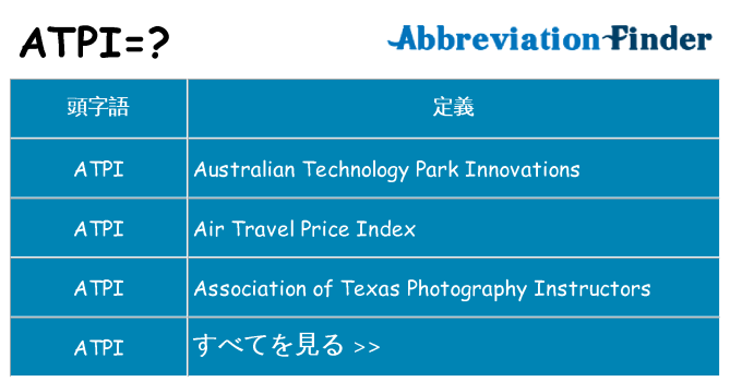 atpi は何の略します。