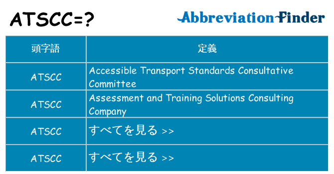 atscc は何の略します。