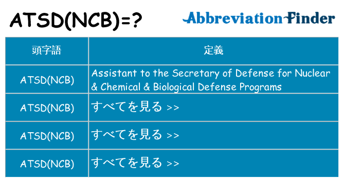 atsdncb は何の略します。